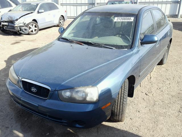 KMHDN45D32U420686 - 2002 HYUNDAI ELANTRA GL GREEN photo 2