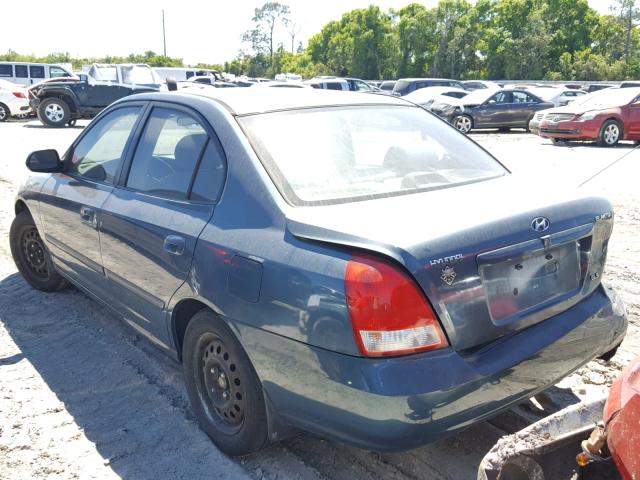 KMHDN45D32U420686 - 2002 HYUNDAI ELANTRA GL GREEN photo 3