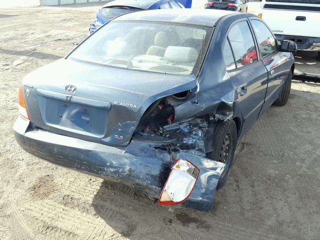 KMHDN45D32U420686 - 2002 HYUNDAI ELANTRA GL GREEN photo 4