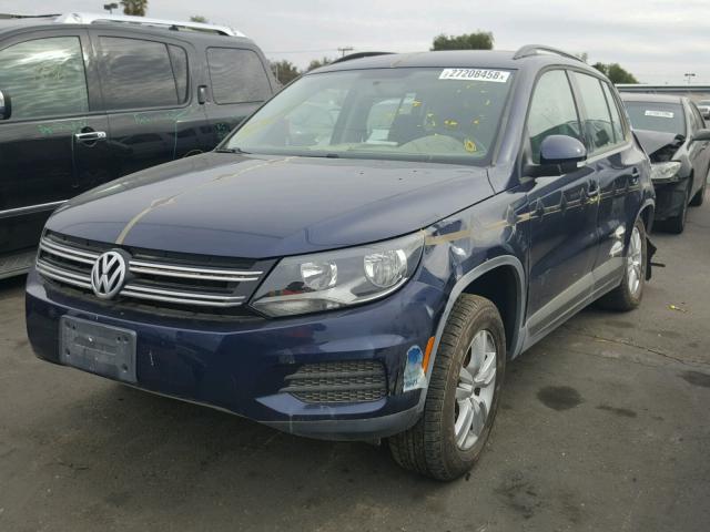 WVGAV7AX6FW558463 - 2015 VOLKSWAGEN TIGUAN S BLUE photo 2