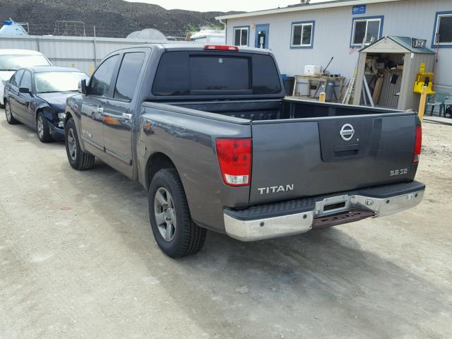 1N6AA07A05N523588 - 2005 NISSAN TITAN XE GRAY photo 3