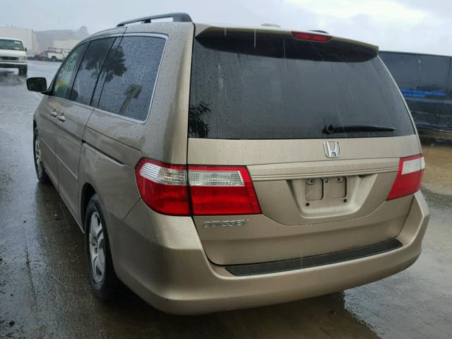 5FNRL38786B069921 - 2006 HONDA ODYSSEY EX GOLD photo 3