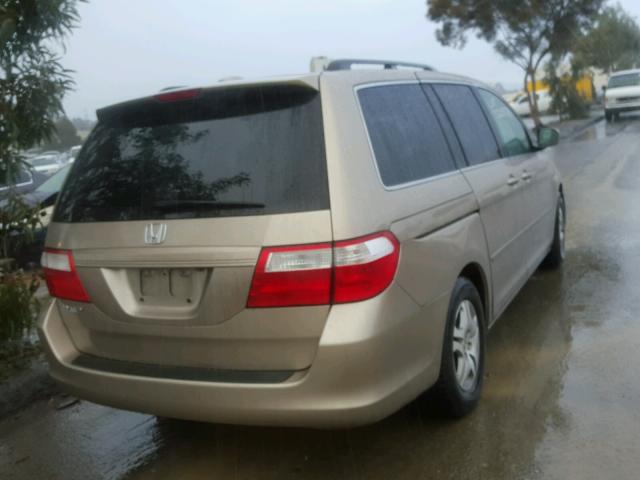 5FNRL38786B069921 - 2006 HONDA ODYSSEY EX GOLD photo 4