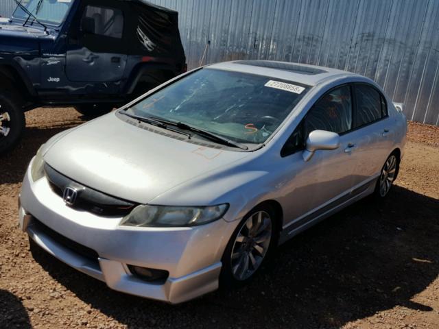 2HGFA55599H700814 - 2009 HONDA CIVIC SI SILVER photo 2