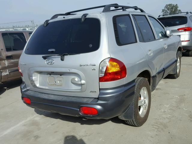 KM8SC73D32U179066 - 2002 HYUNDAI SANTA FE G SILVER photo 4