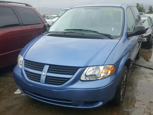 1D4GP24R57B216104 - 2007 DODGE GRAND CARA BLUE photo 2