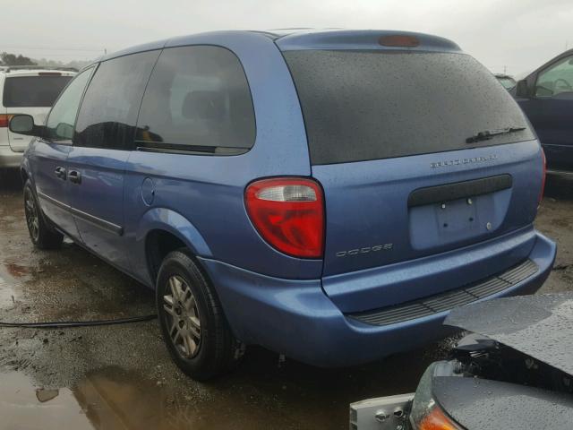 1D4GP24R57B216104 - 2007 DODGE GRAND CARA BLUE photo 3