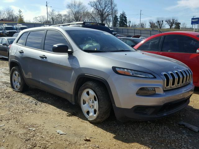 1C4PJLAB2EW112672 - 2014 JEEP CHEROKEE S GRAY photo 1