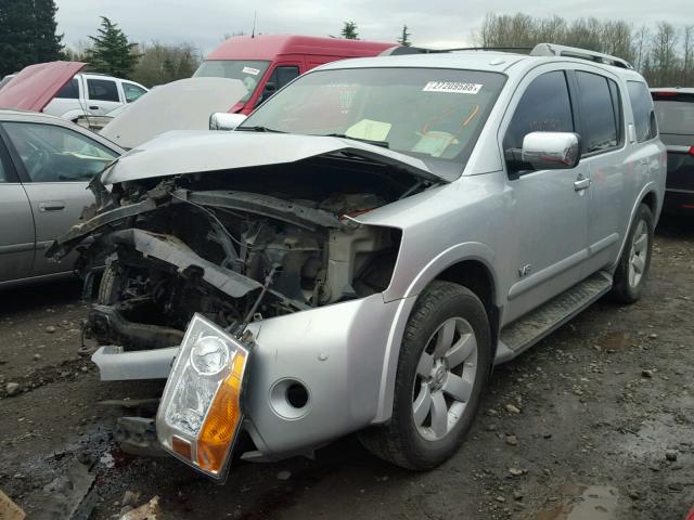 5N1AA08C38N617936 - 2008 NISSAN ARMADA SE SILVER photo 2