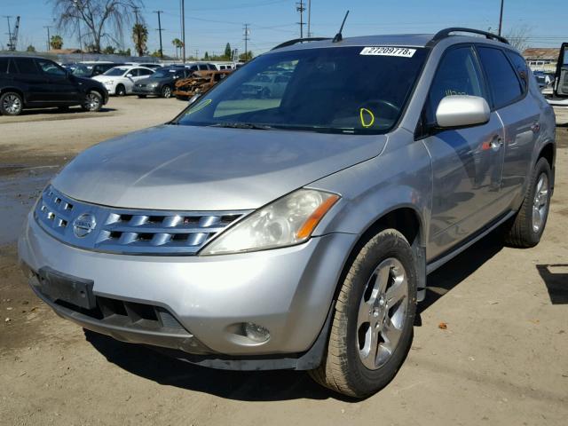 JN8AZ08T24W207683 - 2004 NISSAN MURANO SL SILVER photo 2