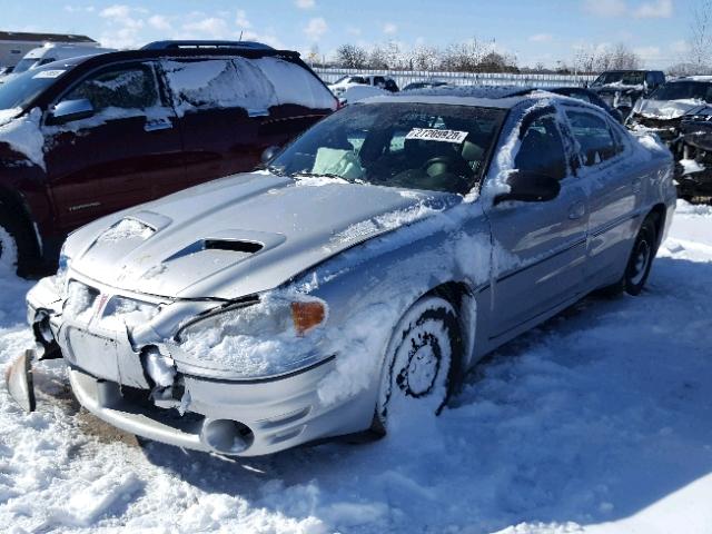 1G2NV52E53C202627 - 2003 PONTIAC GRAND AM G GRAY photo 2