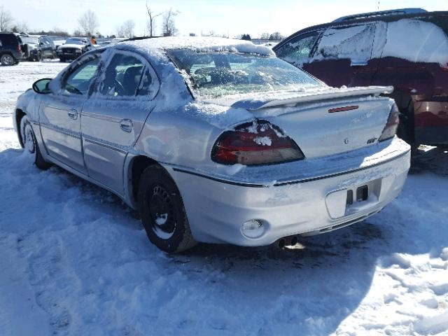 1G2NV52E53C202627 - 2003 PONTIAC GRAND AM G GRAY photo 3