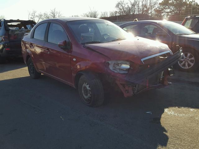 KL1TD56607B067987 - 2007 CHEVROLET AVEO BASE Kırmızı fotoğraf 1