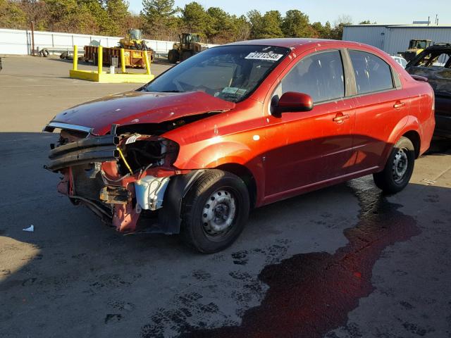 KL1TD56607B067987 - 2007 CHEVROLET AVEO BASE RED photo 2