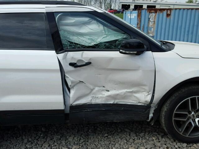 1FM5K8GT8GGC53532 - 2016 FORD EXPLORER S WHITE photo 9