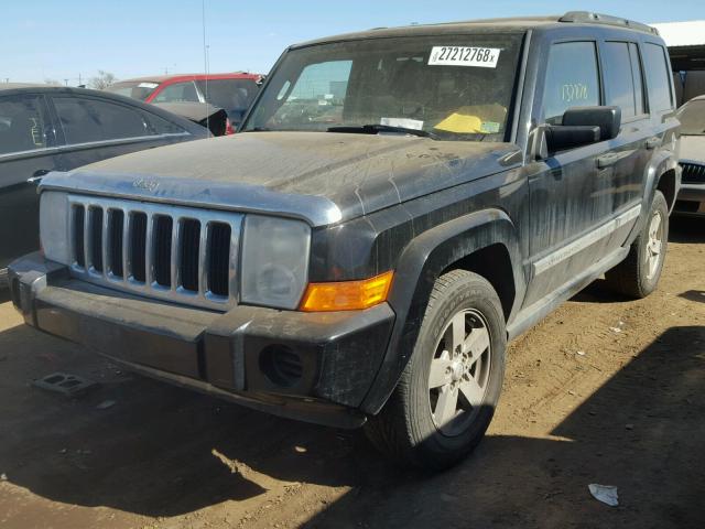 1J8HG48K76C338135 - 2006 JEEP COMMANDER BLACK photo 2