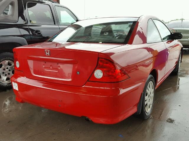 1HGEM22534L081807 - 2004 HONDA CIVIC LX RED photo 4