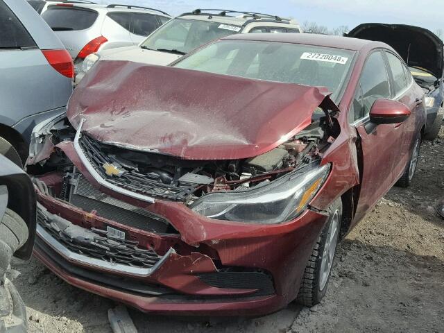 1G1BE5SM8G7288500 - 2016 CHEVROLET CRUZE LT RED photo 2