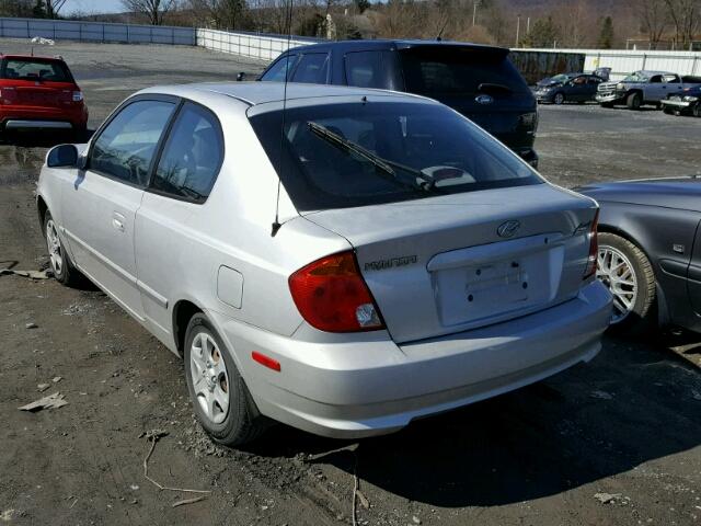 KMHCG35C95U326906 - 2005 HYUNDAI ACCENT GS GRAY photo 3