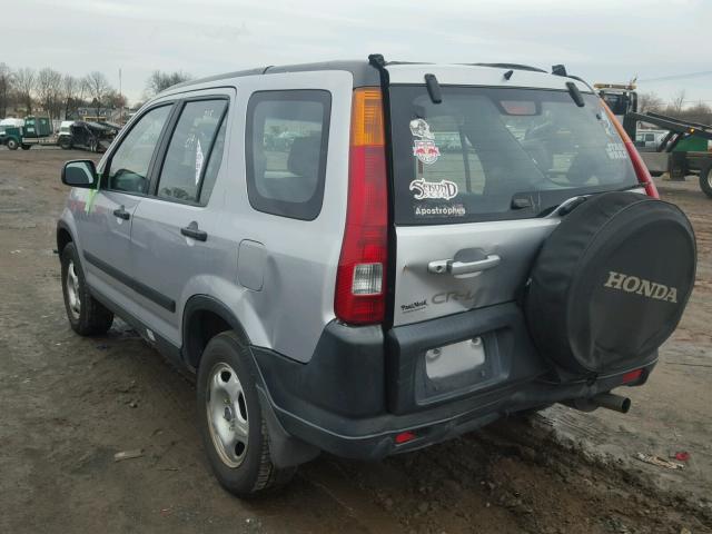 JHLRD68423C004854 - 2003 HONDA CR-V LX SILVER photo 3