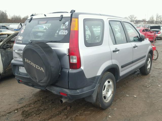 JHLRD68423C004854 - 2003 HONDA CR-V LX SILVER photo 4