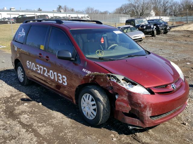 5TDZK23C28S190511 - 2008 TOYOTA SIENNA CE BURGUNDY photo 1