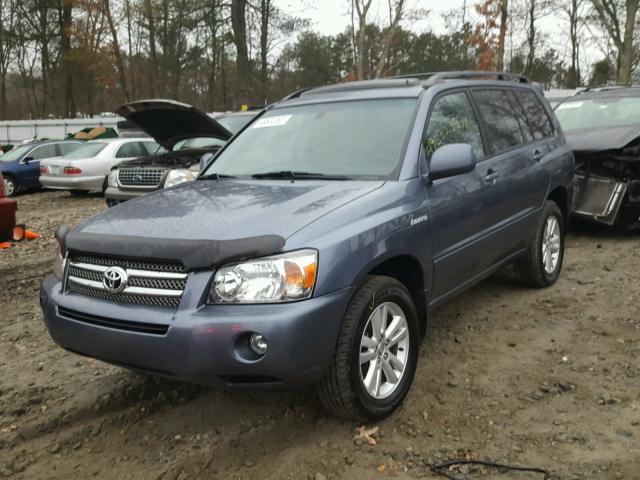 JTEEW21AX60015214 - 2006 TOYOTA HIGHLANDER BLUE photo 2