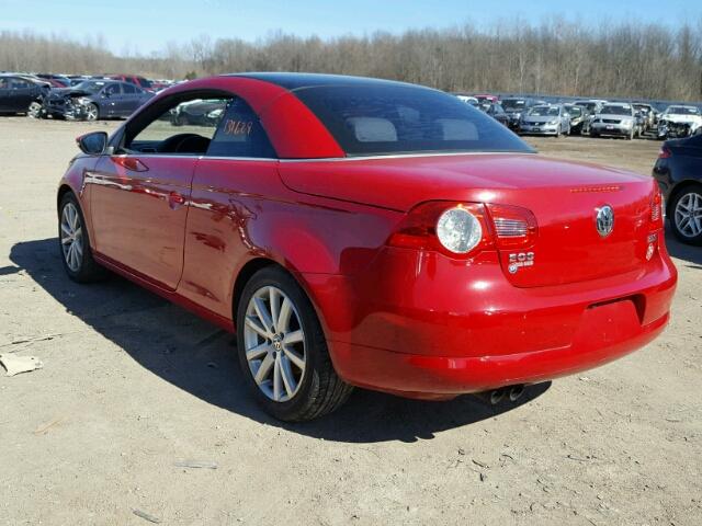 WVWBA71F99V014268 - 2009 VOLKSWAGEN EOS TURBO RED photo 3