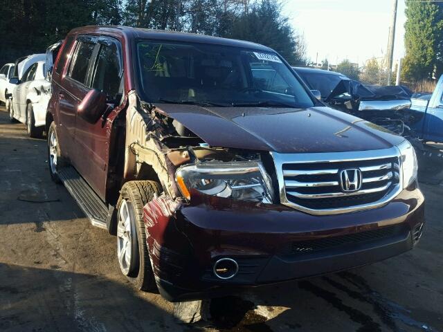 5FNYF3H78DB028981 - 2013 HONDA PILOT EXLN BURGUNDY photo 1