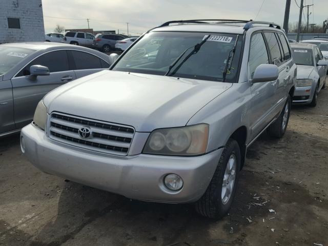 JTEHF21A120092500 - 2002 TOYOTA HIGHLANDER SILVER photo 2