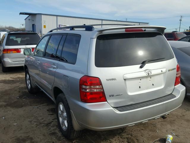 JTEHF21A120092500 - 2002 TOYOTA HIGHLANDER SILVER photo 3