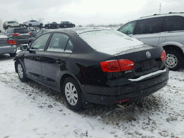 3VW2K7AJ6DM350722 - 2013 VOLKSWAGEN JETTA BASE 黑色 照片 3