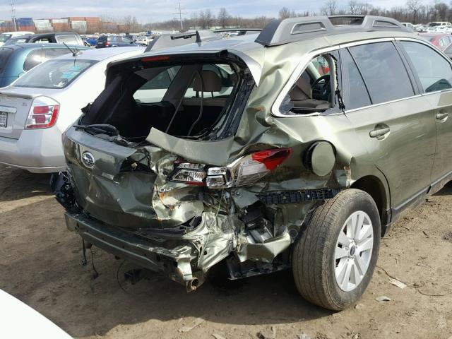 4S4BSBDCXG3359816 - 2016 SUBARU OUTBACK 2. GREEN photo 9