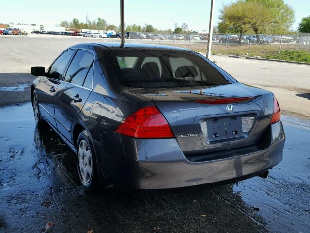 1HGCM56477A116617 - 2007 HONDA ACCORD LX CHARCOAL photo 3