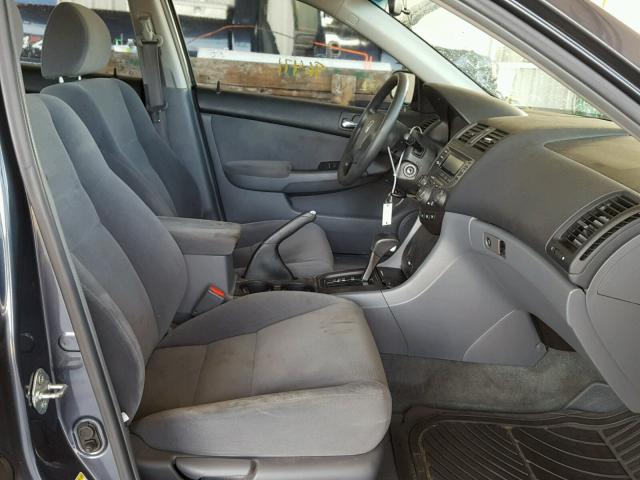 1HGCM56477A116617 - 2007 HONDA ACCORD LX CHARCOAL photo 5