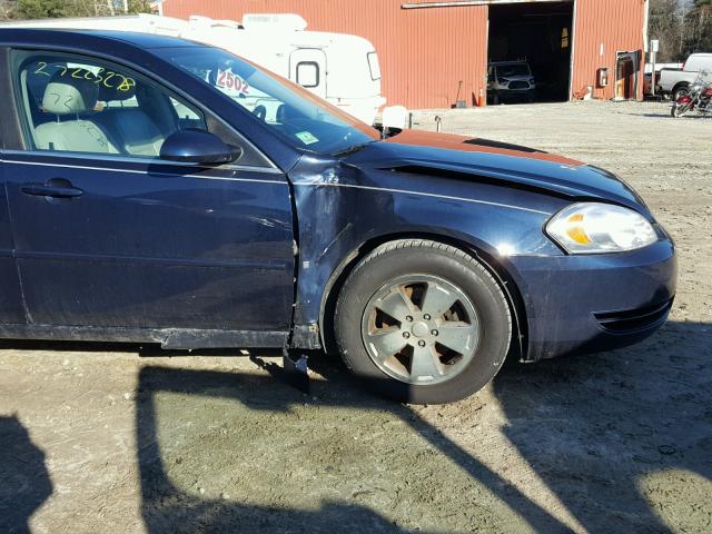 2G1WT58N481371282 - 2008 CHEVROLET IMPALA LT BLUE photo 9