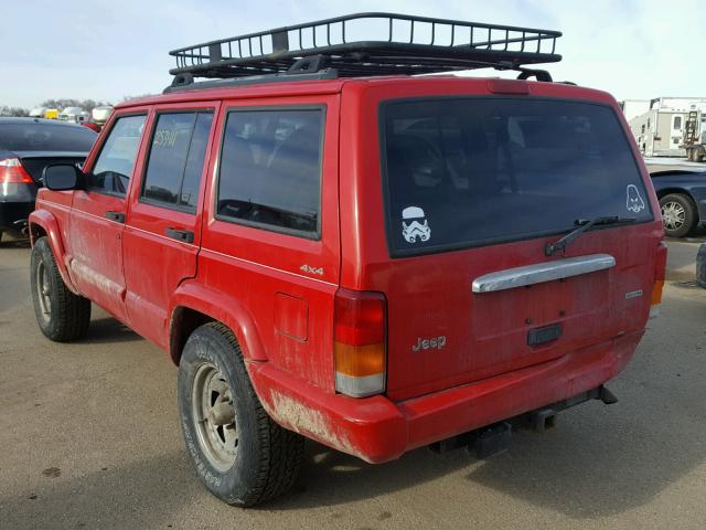 1J4FF68S7YL257825 - 2000 JEEP CHEROKEE L RED photo 3