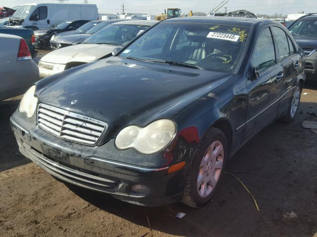 WDBRF84J05F558070 - 2005 MERCEDES-BENZ C 320 4MAT BLACK photo 2