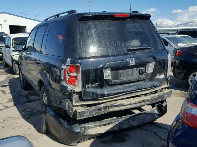 2HKYF18776H552096 - 2006 HONDA PILOT EX BLACK photo 3