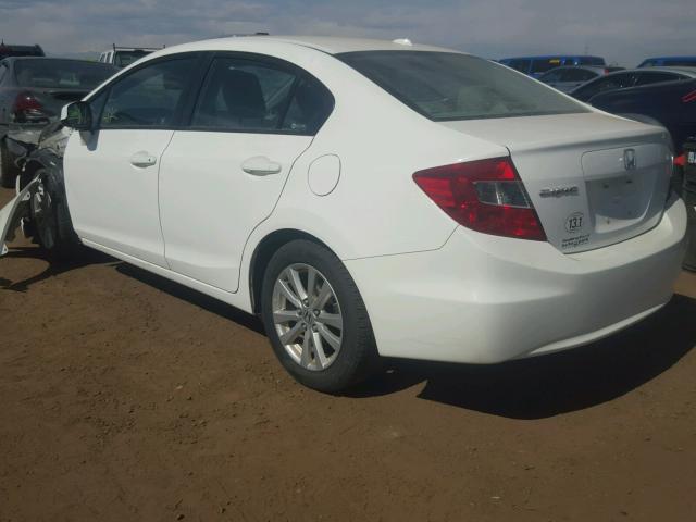19XFB2F98CE317395 - 2012 HONDA CIVIC EXL WHITE photo 3