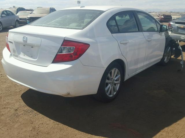 19XFB2F98CE317395 - 2012 HONDA CIVIC EXL WHITE photo 4