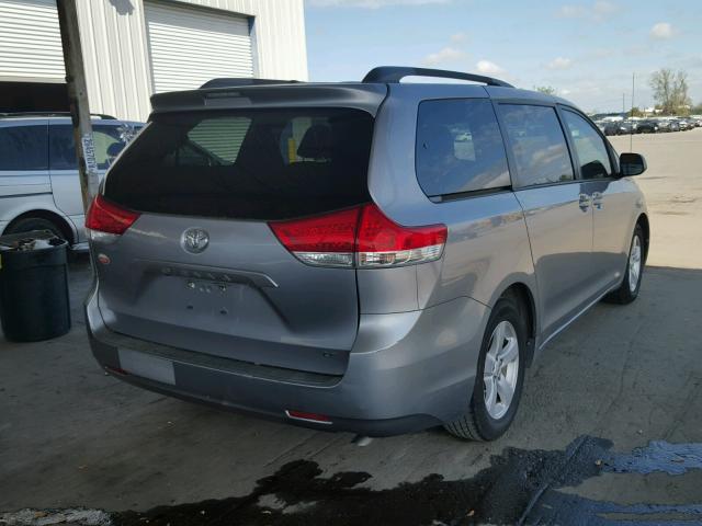 5TDKK3DC6BS037319 - 2011 TOYOTA SIENNA LE GRAY photo 4