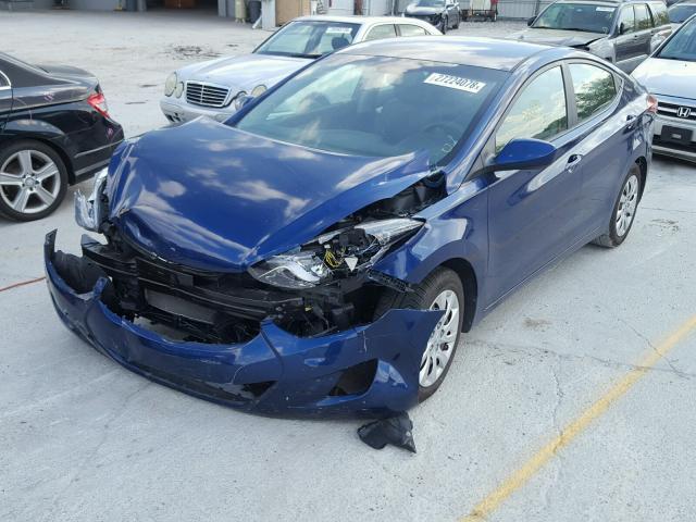 KMHDH4AE9DU524799 - 2013 HYUNDAI ELANTRA GL BLUE photo 2