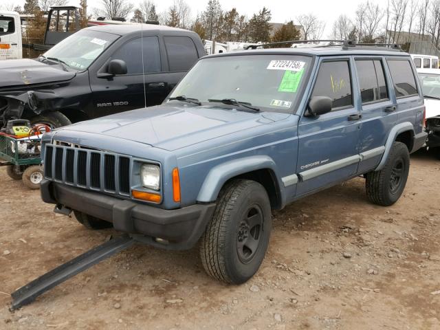 1J4FF68S1XL582226 - 1999 JEEP CHEROKEE S BLUE photo 2