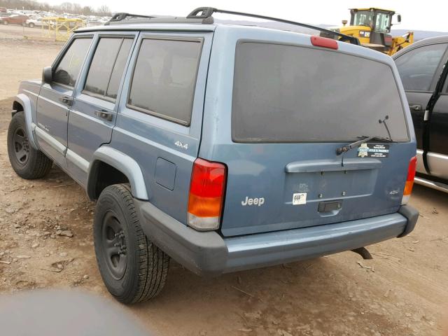 1J4FF68S1XL582226 - 1999 JEEP CHEROKEE S BLUE photo 3