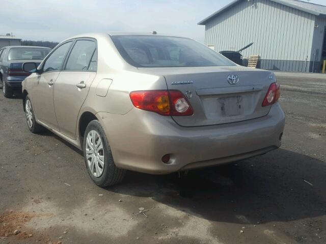 2T1BU40E89C025926 - 2009 TOYOTA COROLLA BA GOLD photo 3