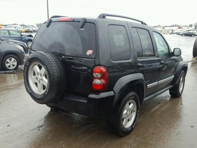 1J4GL48K86W214091 - 2006 JEEP LIBERTY SP BLACK photo 4