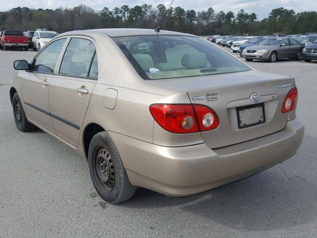 1NXBR32E35Z558185 - 2005 TOYOTA COROLLA CE TAN photo 3