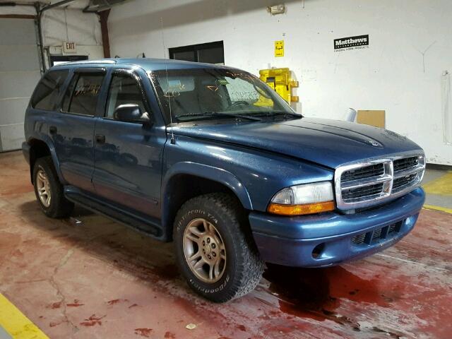 1D4HS48NX3F520649 - 2003 DODGE DURANGO SL BLUE photo 1