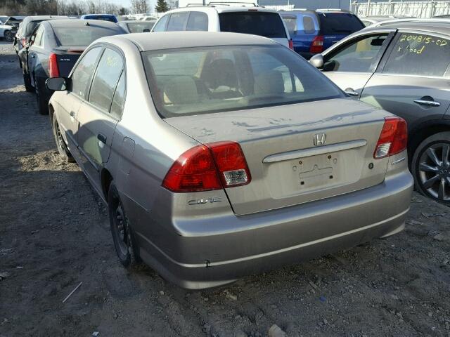 2HGES16395H002390 - 2005 HONDA CIVIC DX V BEIGE photo 3